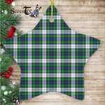Forbes Dress Tartan Ornament Star Ornament, Christmas Star Decorations, ceramic ornament, Plaid Star Ceramic Ornament, Christmas Ornament Decorations Gift