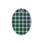Forbes Dress Tartan Oval Ornaments, Christmas Tree Ornament, Plaid Christmas Ornaments, Ceramic Oval Christmas Tree Decoration, Tartan Oval Ornaments, Christmas Tree Ornament, Plaid Christmas Ornaments, Ceramic Oval Christmas Tree Decoration