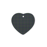 Forbes Of Druinnor Tartan Heart Ornaments, Christmas Tree Ornament, Plaid Christmas Ornaments, Ceramic Heart Christmas Tree Decoration, Christmas Ornament, Plaid Ornament, Tartan Ornament, Buffalo Plaid Ornament