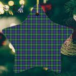 Forbes Tartan Ornament Star Ornament, Christmas Star Decorations, ceramic ornament, Plaid Star Ceramic Ornament, Christmas Ornament Decorations Gift