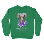 Forget Me Not Alzheimer's Awareness Elephant Flower Breast Cancer Awareness Sweatshirt - Scotstee Shop