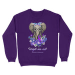 Forget Me Not Alzheimer's Awareness Elephant Flower Breast Cancer Awareness Sweatshirt - Scotstee Shop
