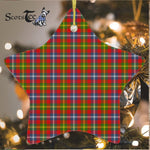Forrester Tartan Ornament Star Ornament, Christmas Star Decorations, ceramic ornament, Plaid Star Ceramic Ornament, Christmas Ornament Decorations Gift