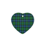 Forsyth Ancient Tartan Heart Ornaments, Christmas Tree Ornament, Plaid Christmas Ornaments, Ceramic Heart Christmas Tree Decoration, Christmas Ornament, Plaid Ornament, Tartan Ornament, Buffalo Plaid Ornament