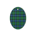 Forsyth Ancient Tartan Oval Ornaments, Christmas Tree Ornament, Plaid Christmas Ornaments, Ceramic Oval Christmas Tree Decoration, Tartan Oval Ornaments, Christmas Tree Ornament, Plaid Christmas Ornaments, Ceramic Oval Christmas Tree Decoration