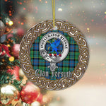 Forsyth Celtic Circle Plaid Ornament Gift. Christmas Tree Ornament Tartan Ornament Great Christmas Ornaments Gift - Scotstee Shop