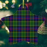 Forsyth Modern Tartan Ornament Star Ornament, Christmas Star Decorations, ceramic ornament, Plaid Star Ceramic Ornament, Christmas Ornament Decorations Gift