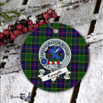 Forsyth Scottish Clan Badge Plaid Ornament Gift. Christmas Tree Ornament Forsyth Clan Tartan Ornament Great Christmas Ornaments Gift - Scotstee Shop
