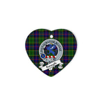 Forsyth Scottish Clan Badge Plaid Christmas Ornaments Gift Heart Ornament Forsyth Clan Tartan Ornaments, Plaid Ornament, christmas Ornament, plaid christmas ornament