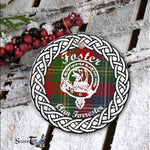 Foster Tartan Ornament,  ceramic ornament, personalized christmas ornaments, christmas tree ornaments, christmas door decorations, Plaid Ornament, Tartan Ceramic Ornament