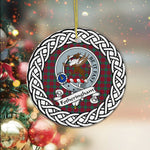Fotheringham Tartan Ornament,  ceramic ornament, personalized christmas ornaments, christmas tree ornaments, christmas door decorations, Plaid Ornament, Tartan Ceramic Ornament
