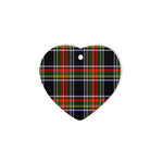 Francis Tartan Heart Ornaments, Christmas Tree Ornament, Plaid Christmas Ornaments, Ceramic Heart Christmas Tree Decoration, Christmas Ornament, Plaid Ornament, Tartan Ornament, Buffalo Plaid Ornament