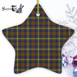 Fraser Modern Tartan Ornament Star Ornament, Christmas Star Decorations, ceramic ornament, Plaid Star Ceramic Ornament, Christmas Ornament Decorations Gift