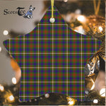 Fraser Modern Tartan Ornament Star Ornament, Christmas Star Decorations, ceramic ornament, Plaid Star Ceramic Ornament, Christmas Ornament Decorations Gift