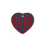 Fraser Of Altyre Tartan Heart Ornaments, Christmas Tree Ornament, Plaid Christmas Ornaments, Ceramic Heart Christmas Tree Decoration, Christmas Ornament, Plaid Ornament, Tartan Ornament, Buffalo Plaid Ornament