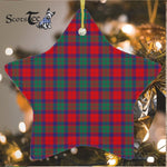 Fraser Of Altyre Tartan Ornament Star Ornament, Christmas Star Decorations, ceramic ornament, Plaid Star Ceramic Ornament, Christmas Ornament Decorations Gift