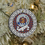 Fraser Of Lovat Tartan Ornament,  ceramic ornament, personalized christmas ornaments, christmas tree ornaments, christmas door decorations, Plaid Ornament, Tartan Ceramic Ornament