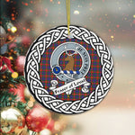 Fraser Of Lovat Tartan Ornament,  ceramic ornament, personalized christmas ornaments, christmas tree ornaments, christmas door decorations, Plaid Ornament, Tartan Ceramic Ornament