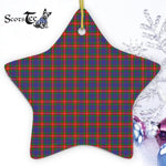 Fraser Of Lovat Tartan Ornament Star Ornament, Christmas Star Decorations, ceramic ornament, Plaid Star Ceramic Ornament, Christmas Ornament Decorations Gift