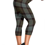 Scotstee Shop Tartan Capris Leggings Stewart Old Weathered Tartan Leggings, Girls Capri Leggings, Capri Yoga Pants, Tartan Capri Leggings, Plaid Capri Leggings