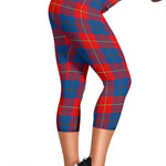 Scotstee Shop Tartan Capris Leggings Galloway Red Tartan Leggings, Girls Capri Leggings, Capri Yoga Pants, Tartan Capri Leggings, Plaid Capri Leggings