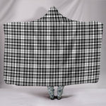 Scotstee Shop Tartan Blanket Hoodie - Clan Scott Black & White Modern Tartan Hooded Blanket