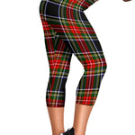 Scotstee Shop Tartan Capris Leggings Stewart Black Tartan Leggings, Girls Capri Leggings, Capri Yoga Pants, Tartan Capri Leggings, Plaid Capri Leggings