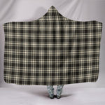Scotstee Shop Tartan Blanket Hoodie - Clan Menzies Black & White Ancient Tartan Hooded Blanket