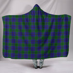 Scotstee Shop Tartan Blanket Hoodie - Clan Strachan Tartan Hooded Blanket