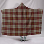 Scotstee Shop Tartan Blanket Hoodie - Clan Cunningham Burgundy Dancers Tartan Hooded Blanket