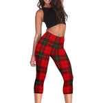 Scotstee Shop Tartan Capris Leggings Wallace Weathered Tartan Leggings, Girls Capri Leggings, Capri Yoga Pants, Tartan Capri Leggings, Plaid Capri Leggings