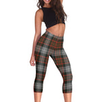 Scotstee Shop Tartan Capris Leggings Macrae Hunting Weathered Tartan Leggings, Girls Capri Leggings, Capri Yoga Pants, Tartan Capri Leggings, Plaid Capri Leggings