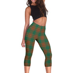 Scotstee Shop Tartan Capris Leggings Menzies Green Ancient Tartan Leggings, Girls Capri Leggings, Capri Yoga Pants, Tartan Capri Leggings, Plaid Capri Leggings