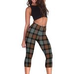 Scotstee Shop Tartan Capris Leggings Gunn Weathered Tartan Leggings, Girls Capri Leggings, Capri Yoga Pants, Tartan Capri Leggings, Plaid Capri Leggings