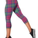 Scotstee Shop Tartan Capris Leggings Lindsay Ancient Tartan Leggings, Girls Capri Leggings, Capri Yoga Pants, Tartan Capri Leggings, Plaid Capri Leggings