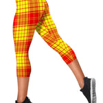Scotstee Shop Tartan Capris Leggings Macmillan Clan Tartan Leggings, Girls Capri Leggings, Capri Yoga Pants, Tartan Capri Leggings, Plaid Capri Leggings