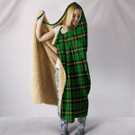 Scotstee Shop Tartan Blanket Hoodie - Clan Wallace Hunting - Green Tartan Hooded Blanket