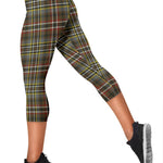 Scotstee Shop Tartan Capris Leggings Scott Green Weathered Tartan Leggings, Girls Capri Leggings, Capri Yoga Pants, Tartan Capri Leggings, Plaid Capri Leggings