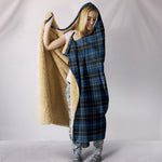 Scotstee Shop Tartan Blanket Hoodie - Clan Clergy Blue Tartan Hooded Blanket