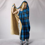 Scotstee Shop Tartan Blanket Hoodie - Clan Ramsay Blue Ancient Tartan Hooded Blanket