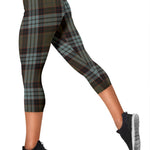 Scotstee Shop Tartan Capris Leggings Stewart Old Weathered Tartan Leggings, Girls Capri Leggings, Capri Yoga Pants, Tartan Capri Leggings, Plaid Capri Leggings