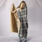 Scotstee Shop Tartan Blanket Hoodie - Clan Scott Black & White Ancient Tartan Hooded Blanket