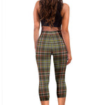 Scotstee Shop Tartan Capris Leggings Scott Green Weathered Tartan Leggings, Girls Capri Leggings, Capri Yoga Pants, Tartan Capri Leggings, Plaid Capri Leggings