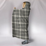 Scotstee Shop Tartan Blanket Hoodie - Clan Scott Black & White Ancient Tartan Hooded Blanket