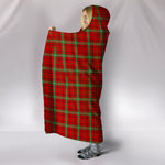 Scotstee Shop Tartan Blanket Hoodie - Clan Morrison Red Modern Tartan Hooded Blanket