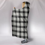 Scotstee Shop Tartan Blanket Hoodie - Clan MacFarlane Black & White Ancient Tartan Hooded Blanket