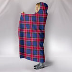 Scotstee Shop Tartan Blanket Hoodie - Clan Graham of Menteith Red Tartan Hooded Blanket