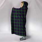 Scotstee Shop Tartan Blanket Hoodie - Clan Malcolm Modern Tartan Hooded Blanket