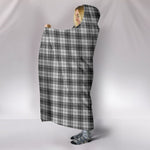 Scotstee Shop Tartan Blanket Hoodie - Clan Douglas Grey Modern Tartan Hooded Blanket