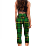Scotstee Shop Tartan Capris Leggings Wallace Hunting - Green Tartan Leggings, Girls Capri Leggings, Capri Yoga Pants, Tartan Capri Leggings, Plaid Capri Leggings